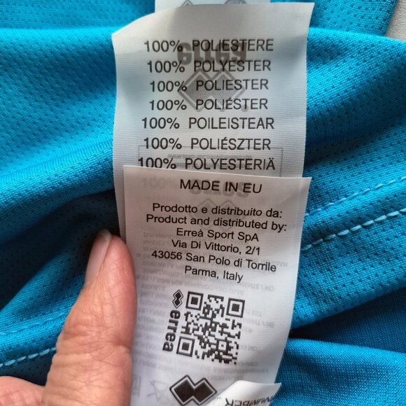 NWT Erreà Italian Vollyeball Jersey Workout Sport Ventilated Tee Size XXL - Picture 7 of 11